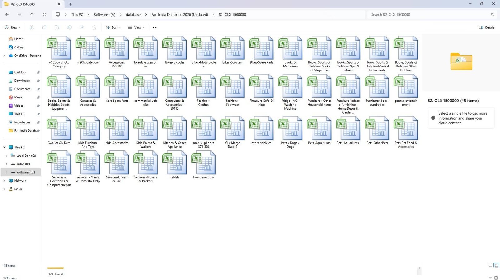 Pan India Database 2026 Sample Data Screenshot 2 — Mobile Numbers and Email IDs